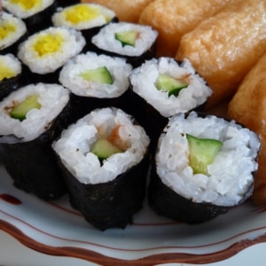 白菜と野沢菜ゆず風味漬物の巻き寿司